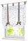 BAILEY JO 1er-Pack Raffrollo mit Schlaufen Band Raffgardinen Voile Transparent Stickerei Vorhang (BxH 140x140cm, Grau)