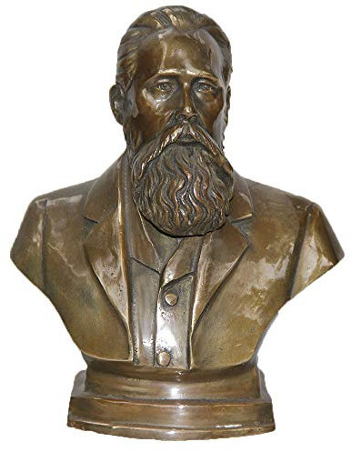 YUNHAO Statue Friedrich von Engels, aus reiner Bronze, 20,3 cm