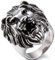 OIDEA Herren Ring Löwenkopf Siegelring: Vintage Rock Herrenring aus Edelstahl Löwe Kopf Biker Geschenk für Männer Junge Bandring Punk Größe 57 (18.1)