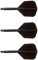Condor Darts, Medium 27.5 cm Condor Axis Shape, Set of 3 Flights and 3 Shafts, Dark Noir, Adult