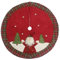 Uxiyi 48 Christmas Tree Skirt Double-Layer Design Santa Pattern Burlap Christmas Tree Skirt with Buffalo Plaid Edges for Xmas Holiday Decorations (Plaid)
