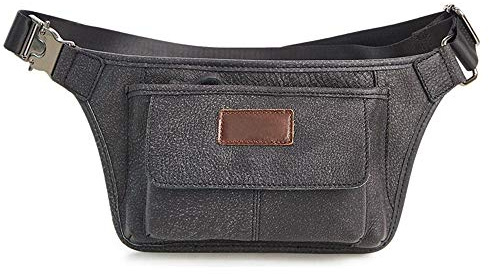 Fashion Women's Waist Bag Outdoor Riding Men's Genuine Leather Large Capacity Waist Crossbody Bag Phone Pouch Organizer Chest Fanny Pack Travel Running Hiking Cycling Adjustable Lightweight Fanny Pack