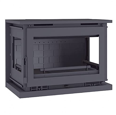 ESTUFA DE LEÑA PARA COLGAR FM MODELO M-173 (INTERIOR FUNDICION, CRISTAL NORMAL)