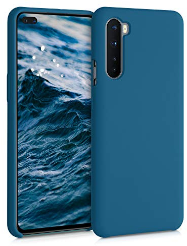 kwmobile Hülle kompatibel mit OnePlus Nord Hülle - Silikon Handy Case - Handyhülle weiche Oberfläche - kabelloses Laden - Petrol matt