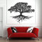 Arbre de Vie Sticker Mural Sticker Tribal Cercle de Vie Racines Branches Oiseaux Stickers Muraux Salon Yoga Studio Décor Mural 102X80Cm