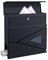 [en.casa] Briefkasten Schönburg 37x37x11cm Postkasten mit Zeitungsröhre Wandbriefkasten Abschließbar mit 2 Schlüssel Stahl Anthrazit