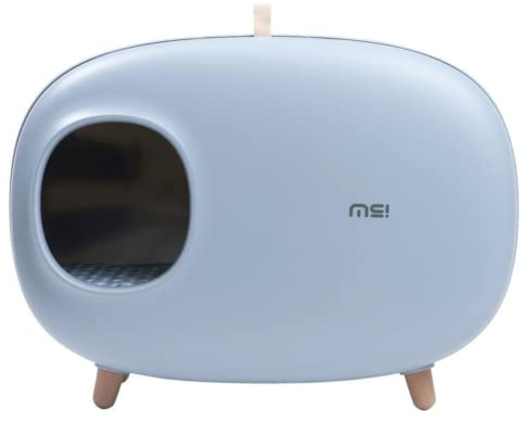 MakeSure Katzentoilette mit Schublade - Blau - 60 x 38 x 45 cm - Design