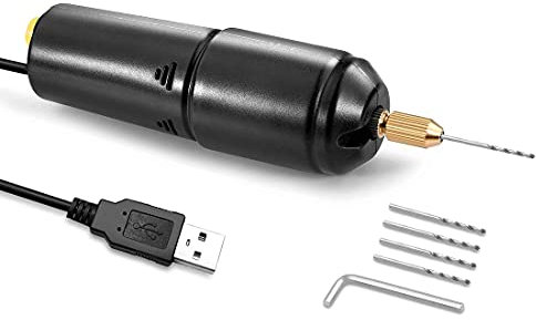 Woodpool Outils pour bijoux - Tube électrique portable pour la fabrication de bijoux en résine époxy - Avec 5 forets
