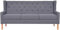 Hommdiy Sofa 3-Sitzer Dreisitzer Stoffsofa Polstersofa Loungesofa Couch Polstermöbel Wohnzimmersofa Designsofa Stoff Holzgestell Grau