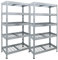 Master Regale 2er-Set Rivet Schwerlastregal mit Stahlgitter-Boden 180x90x45cm(HxBxT) 5 Böden 250 kg pro Boden verzinkt. Steckregal Metallregal Kellerregal Lagerregal Werkstattregal Garagenregal
