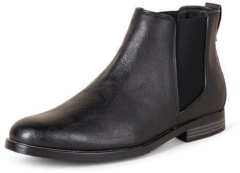 Amazon Essentials Stivaletto Chelsea Uomo, Nero, 43 EU