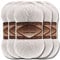 Hobby YARN Alize 5x 100 g Angora Gold Simli Türkische Premium Wolle Mohair aus Schurwolle mit Glitzereffekt Babywolle als Strickgarn Handstrickgarn Angorawolle Uni Yarn (Ivory | 599)
