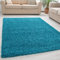 Giancasa Hochflor Teppich Wohnzimmer 160x230 cm Türkis - Flauschiger Shaggy in vielen Farben für mehr Gemütlichkeit in deinem Zuhause - Ideal für Flur und Schlafzimmer