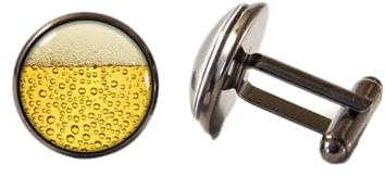 Manschettenknöpfe Bier Ehemann Geschenk Bier Manschettenknöpfe Biergeschenke Getränk, Glas, kein Edelstein, Glas, Ohne Edelstein