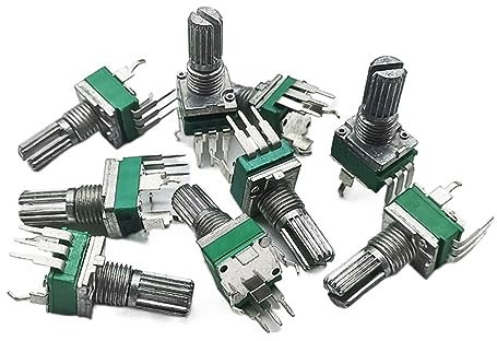 JMORCO 50pcs/Lot Sealed RK097N Single Vertical Potentiometer B250K/B254 Handle 15MM Flowers