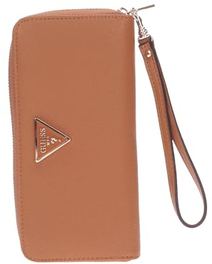 GUESS Meridian SLG Large Zip Around Wallet Cognac