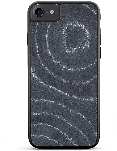 MMORE - Die Welle Holz Handyhülle, kompatibel mit iPhone 6 | 6S | 7 | 8 | SE2 2020 | SE3 2022 - Voller Schutz, Langlebig, Sturzgeprüft, Schlank Design