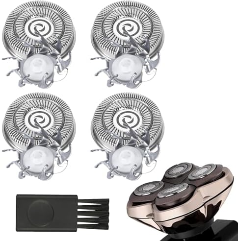4 Stück Scherköpfe Kompatibel mit Skull Shaver Pitbull Elektrorasierer, Rasierer Ersatzköpfe Passend für Pitbull Palm Shaver