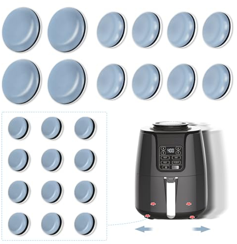 24 Unsichtbares Gleiter Selbstklebende, Rollen für Küchengeräte Kompatibel für Smart Küchenmaschine für Küchengerät Heißluftfritteuse, Brotmaschine, Hilfsmixer und Kaffeemaschin Graublau