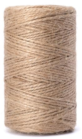 GARDENIX Cuerda de Yute de 300 m de Fibra Natural, 1,5 mm, 100% Biodegradable, para Manualidades, decoración, Embalaje de Regalo, como Fibra Natural, para jardín (300 m de Longitud, 1,5 mm de Grosor)