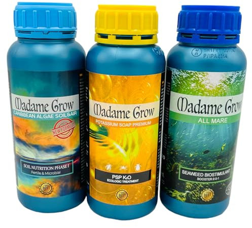 Madame Grow - Concime Naturale per Crescita e Fioritura - KIT MIMOSA 3 X 500ml - Ideale per Tutte le Fasi delle Piante