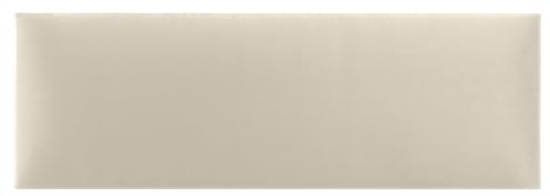 DecoNest Wandkissen, Wandpolsterung, Wanddekoration, Bettkopfteil, 3D-gepolstertes Wandpaneel 90 x 30 cm Cremig