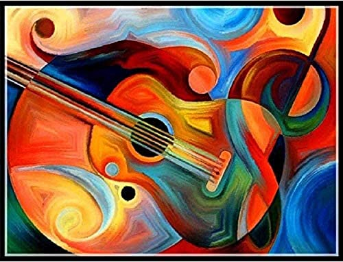 IGHSNZUH Puzzle Für Erwachsene, 1000 Teile, Papierartiges Puzzle, Musikinstrumentenmodell, Violine, Abstrakte Kunst, Modell Für Jugendliche Und Erwachsene, Sehr Gutes Lernspiel/Laei176/70 * 50Cm