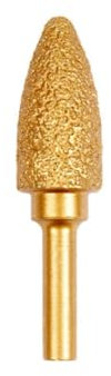 MiJunHD Diamond Brazed Grinding Head 15mm Round Type,6mm Round Handle Coarse Grit Polish Burr Drill Bit for Wood Stone Carving, Metal Sanding, Stainless Steel Deburring, Ceramics Trimming (1Piece)