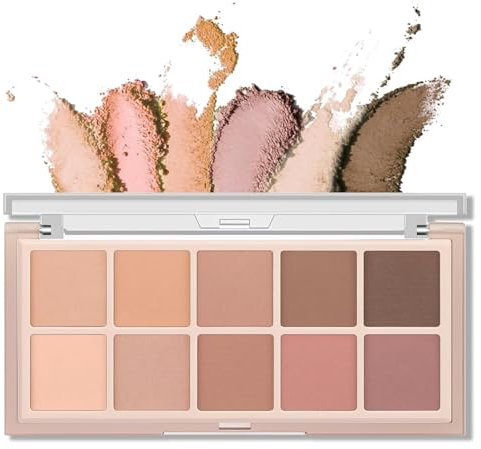 10 Couleurs Palette de Fard à Paupières Mates et Chatoyantes, Eyeshadow Palette Ultra Pigmenté Imperméable Longue Durée, Palette Maquillage Ombre Yeux Pailletées et Brillantes Anti-taches(#5)