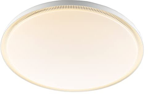 casa NOVA LED-Deckenleuchte - Weiß - Metall - Ø 42 cm - mit Fernbedienung