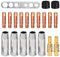 20 Stück Schweißzubehör, Verschleißteile Set, Schweiß Zubehör Set, MIG/MAG Schweißbrenner Set für MIG/MAG MB15AK, 5 x Gasdüse 2 x Düsenstock 10 x Stromdüse M6 0,8mm 2 x Isolator 1 x Werkzeug