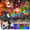 Vankarr Proyector Navidad Exterior y Interior, Proyector Luces Navidad Exterior Fachada con Control Remoto, 16 Diapositivas de Patrones y 10 Efectos de Olas, Proyector de Luz Impermeable para Decoraci