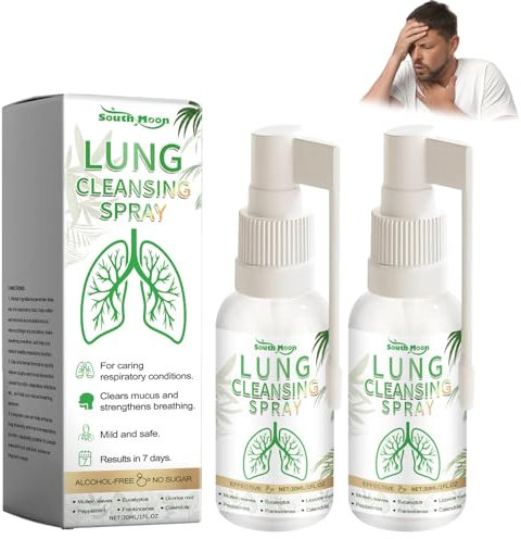 Quartel Lungenspray 2 Stück Lungenreinigungsspray Lung Cleansing Spray Eignet Sich zur Entfernung von, Reinigung Und Atmung (30 Ml)