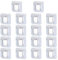 GVSS Lot de 18 Fixation Étagère Sans Percer 7 x 7 cm, Supports Autocollants,Support Étagère Murale Sans Percage,Adhésif Transparent,Équerre Étagère Cuisine,Support Autocollant Mural