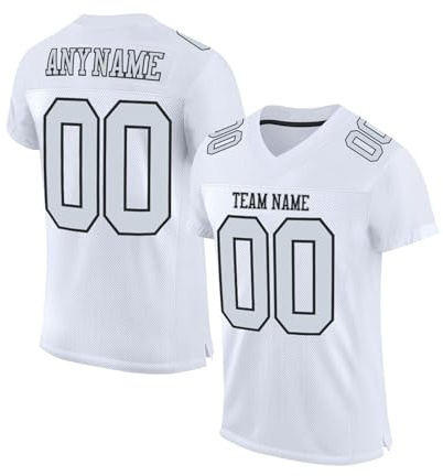 Maillot Personnalisé de Football Américain avec Nom et Numéro de l'équipe