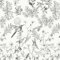 Yomshi Self Adhesive Wallpaper Beige Floral Bird Peel and Stick Wallpaper 44cm x 10m Flower Leaf Wallpaper Thick Textured Waterproof Viny Wrap Film Sticky Back Plastic for Living Room Furniture