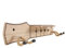 Hercules Ständer – Wandaufhänger, verstellbarer weicher Gitarrenhaken, U-förmiger Gitarrenaufhänger, schwarzes Walnuss, 2 Stück Gitarren-Wandhalterung, Aufhänger mit schwarzem , akustische