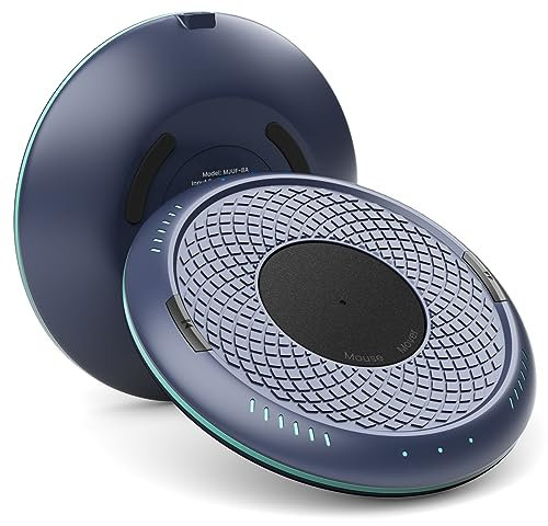 Mouse Mover Undetectable Mouse Jiggler with ON/Off Switch,Turn & Stop, 2 Speed Modes with Memory Function, Random Move Mechanical Turntable Pad for Wired