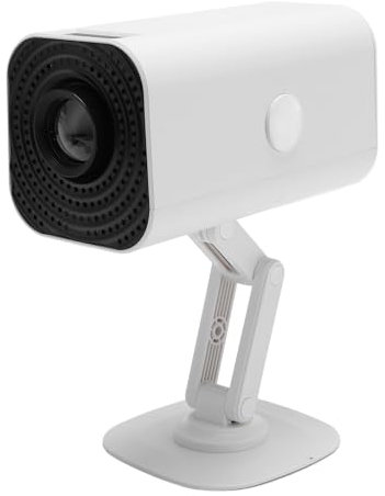 Fockety Vidéoprojecteur, Mini projecteur Portable LED HD 1080P, orientable à 360°, Wi-FI, avec Haut-Parleur, pour Home cinéma multimédia, Compatible avec Smartphones, tablettes et (White)