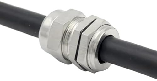 Cable gland Stainless Steel 304 Cable Gland M8 M10 M12 M16 M18 M20 M25 M28 M32 Metal Cable Glands For 18-25mm Plated Cable Joint(M10 3-6.5mm 20pcs)