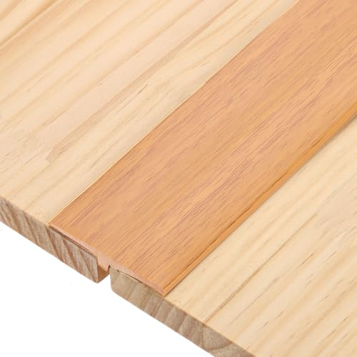 sourcing map T-Molding Transition Strips, 488x5cm (LxW) PVC Yellow | Floor Flat Divider Strip,Self Adhesive Vinyl,Flooring Edging Trim,for Joining Floor Gaps Doorways