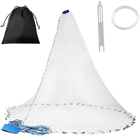 Croch Anglen Wurfnetz Abfischen Fischernetz Nylon Mesh Multifilament mit Sinker Durchmesser 3.6M