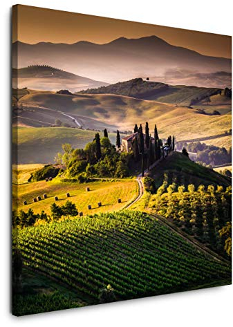 EAUZONE GmbH Toskana Italien 60x60cm Wandbild auf Leinwand, Kunstdruck Moderne Bilder