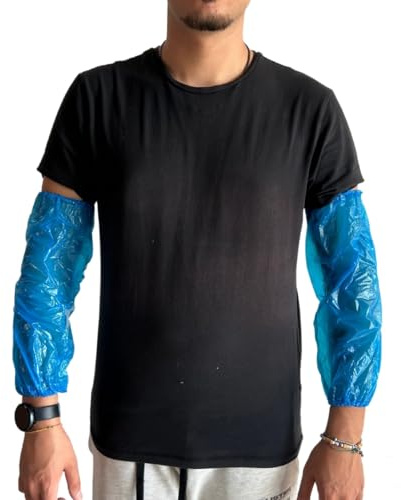 AQASKIN - Cubremangas desechable de CPE, cubre brazos de los Estados Unidos y de la Tierra, manguitos sopramanicos, Cantidad 100 unidades - 2000 unidades, color azul