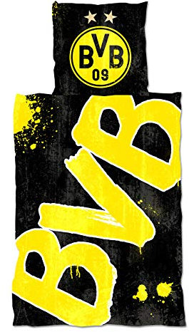 Borussia Dortmund BVB 09 BVB-Bettwäsche Glow in The Dark (13 SCHWARZ/GELB - -