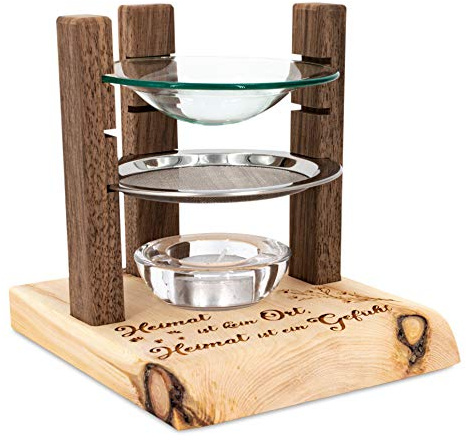 sagl.tirol Weihrauch Stövchen und Duftlampe aus Zirben Holz-höhenverstellbar (Stövchen Heimat)