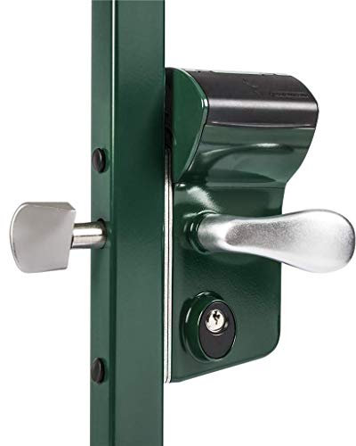 Locinox VINCI Serrure à code mécanique LMKQ pour portails de jardin et portails rotatifs Largeur 40 mm RAL 6005 Vert mousse