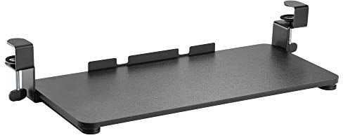 RICOO Supporto Tastiera PC CZ0700 Porta sotto scrivania Scorrevole Estraibile Tavolo Work-Station Computer Keyboard Tray Regolabile Nero