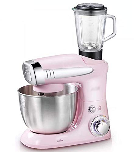 GAOLIGUO Stand Mixer 4L, 1000W 6 Speed Food Mixer with Dough Hook, Whisk & Beater Mixing Bowl and Jug, Electric Kitchen Mixer,Pink