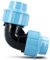 PE Rohr Winkel Bogen 90° 50 mm x 50 mm | Trinkwasser Plast Kunststoff Wasseranschluss | Verschraubung Bewässerungssystem Fitting Kupplung Wasserrohrbogen | Anschluss Wasserleitung